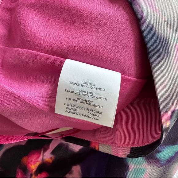 J. Crew Collection A-line silk twill skirt in watercolor floral - Picture 4 of 10